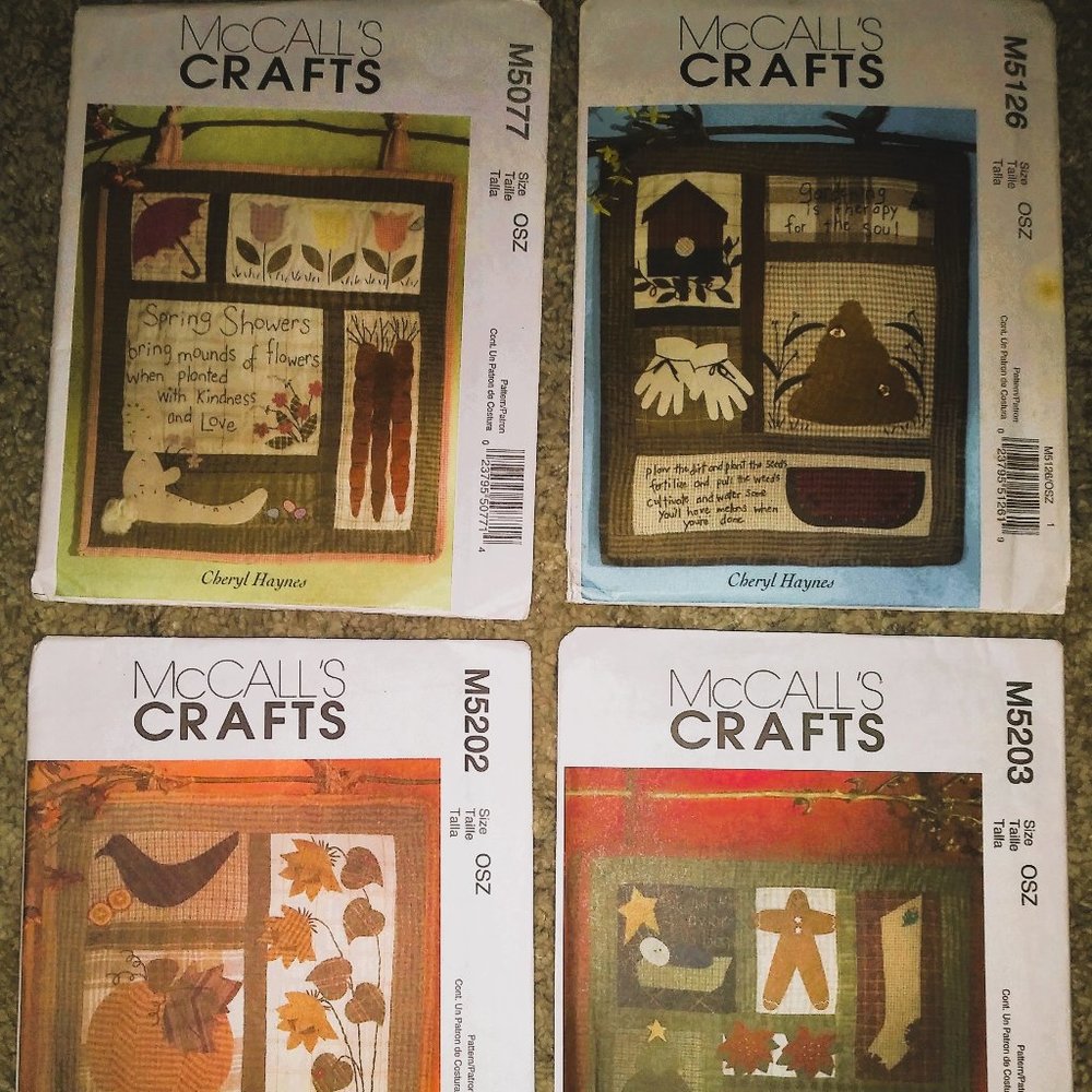 Lot of 4 McCall's Spring, Summer, Fall & Winters Craft Patterns